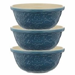 Mason Cash - Nautical Mixing Bowl Set Navy Blue 29cm 3pce