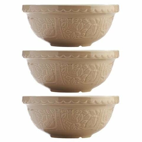 Mason Cash - In The Forest Mixing Bowl Owl 26cm Set 3pce 3 Mason Cash - In The Forest Mixing Bowl Owl 26cm Set 3pce