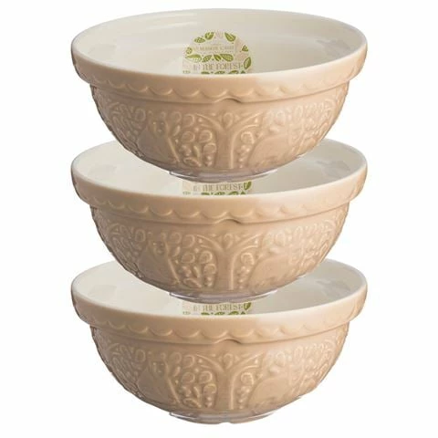 Mason Cash - In The Forest Mixing Bowl Bear Orange Set 3pce 3 Mason Cash - In The Forest Mixing Bowl Bear Orange Set 3pce