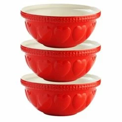 Mason Cash - Hearts Mixing Bowl Red 29cm/4L Set 3pce