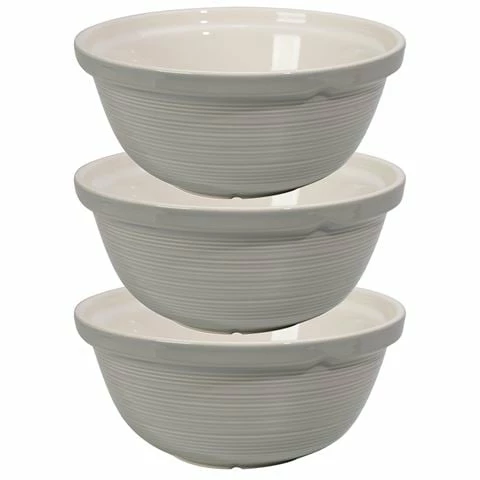 Mason Cash - William Mason Mixing Bowl Grey 29cm/4L Set 3pce 3 Mason Cash - William Mason Mixing Bowl Grey 29cm/4L Set 3pce