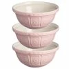 Mason Cash - Mixing Bowl Powder Pink 26cm Set 3pce 2 Mason Cash - Mixing Bowl Powder Pink 26cm Set 3pce -Deals Chopping Boards Store 409956 Large