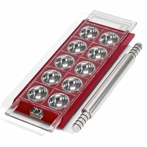 Marcato - Ravioli Tablet With Rolling Pin Red 3 Marcato - Ravioli Tablet With Rolling Pin Red