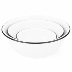 Falcon - Enamel Mixing Bowls White & Black Set 3pce