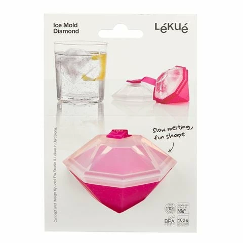 Lekue - Diamond Magenta Ice Mould 3 Lekue - Diamond Magenta Ice Mould
