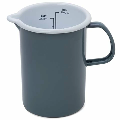 Falcon - Enamel Measuring Jug Grey 1L 3 Falcon - Enamel Measuring Jug Grey 1L
