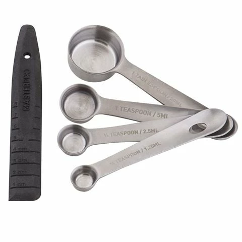 MasterPro - Professional Measuring Spoons W/Leveller Set 5pc 3 MasterPro - Professional Measuring Spoons W/Leveller Set 5pc