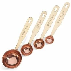 Academy Home Goods - Copper-Plated Measuring Spoon Set 4pce