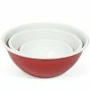 Falcon - Enamel Mixing Bowl Set Deluxe Red/White 3pce -Deals Chopping Boards Store 589133 Large