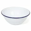 Falcon - Enamel Mixing Bowl White & Blue Rim 24cm -Deals Chopping Boards Store 589136 Large