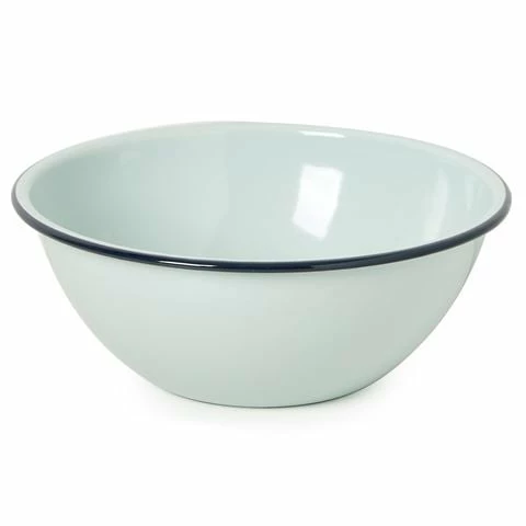 Falcon - Enamel Mixing Bowl Dug Egg Blue/ Dark Blue Rim 24cm 3 Falcon - Enamel Mixing Bowl Dug Egg Blue/ Dark Blue Rim 24cm