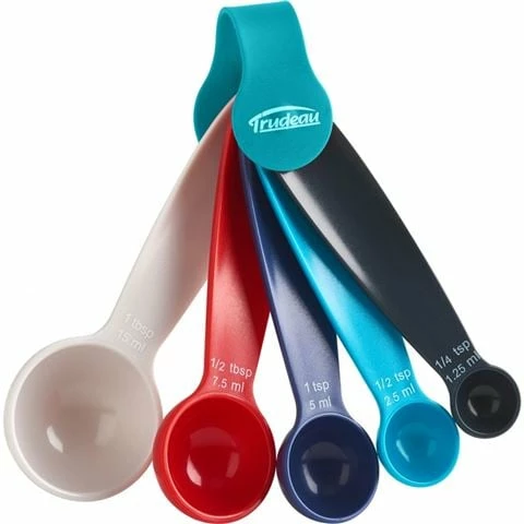 Trudeau - Assorted Color Measuring Spoon Set 5pce 2 Trudeau - Assorted Color Measuring Spoon Set 5pce