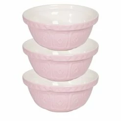 Mason Cash - Mixing Bowl Powder Pink 24cm Set 3pce