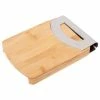 Savannah - Smart Stainless Steel Mezzaluna With Bamboo Board -Deals Chopping Boards Store 592531 Large