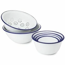 Falcon - Enamel Prep White & Blue Set 6pce
