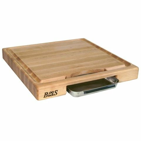 Boos - Maple Chopping Board With Pan 38x35cm 2 Boos - Maple Chopping Board With Pan 38x35cm